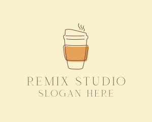 Reusable Coffee Cup Cafe  logo design