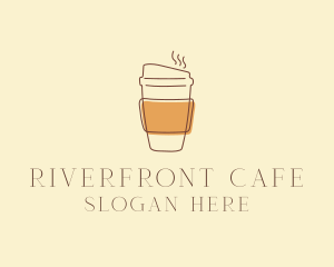 Reusable Coffee Cup Cafe  logo design