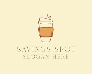 Reusable Coffee Cup Cafe  logo design