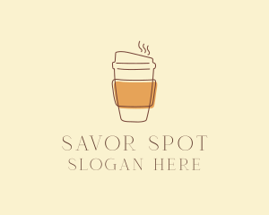 Reusable Coffee Cup Cafe  logo design