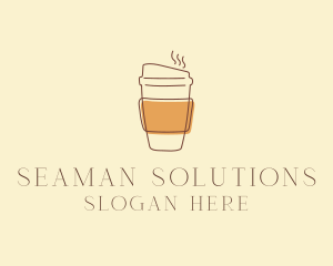 Reusable Coffee Cup Cafe  logo design