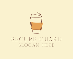 Reusable Coffee Cup Cafe  logo design