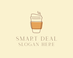 Reusable Coffee Cup Cafe  logo design