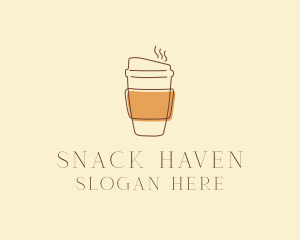 Reusable Coffee Cup Cafe  logo design