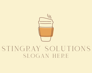 Reusable Coffee Cup Cafe  logo design