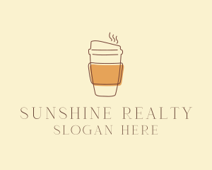 Reusable Coffee Cup Cafe  logo design