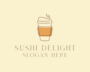 Reusable Coffee Cup Cafe  logo design