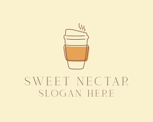 Reusable Coffee Cup Cafe  logo design