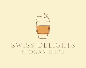 Reusable Coffee Cup Cafe  logo design