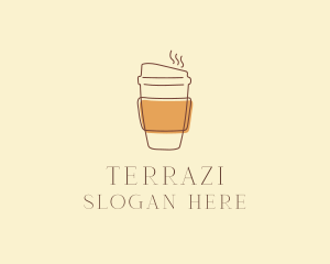 Reusable Coffee Cup Cafe  logo design