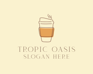 Reusable Coffee Cup Cafe  logo design