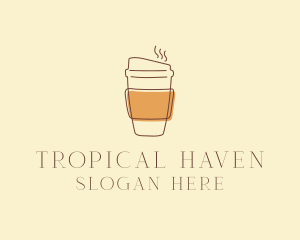 Reusable Coffee Cup Cafe  logo design