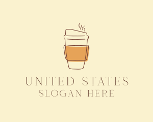 Reusable Coffee Cup Cafe  logo design