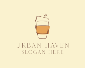 Reusable Coffee Cup Cafe  logo design