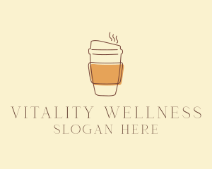 Reusable Coffee Cup Cafe  logo design