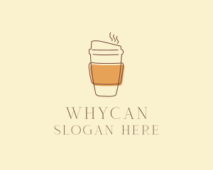 Take Out - Reusable Coffee Cup Cafe logo design