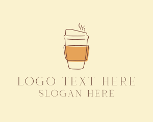 Simplistic - Reusable Coffee Cup Cafe logo design