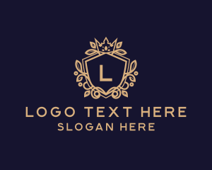 University - Luxury Crown Shield logo design