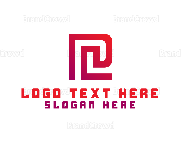 Gaming Badge Letter P Logo