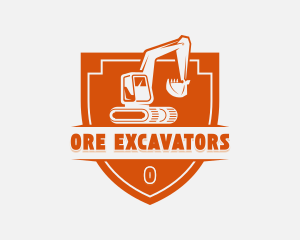 Excavation Builder Construction logo design