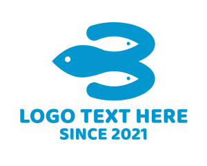 Fish Aquarium Waterpark logo design