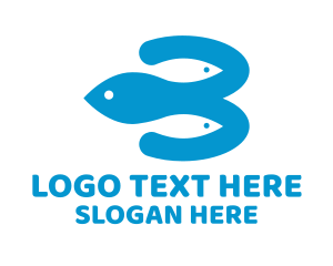 Fish Aquarium Waterpark Logo