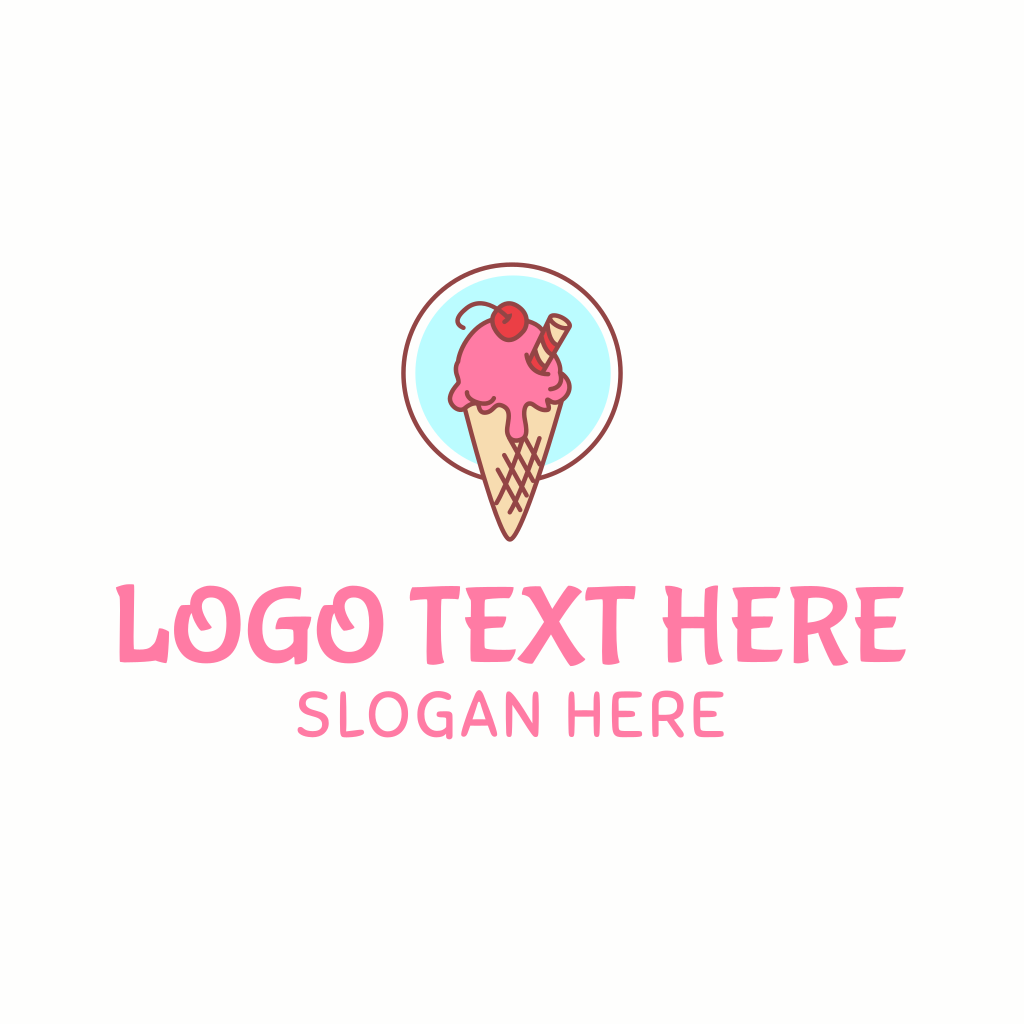 Cherry Ice Cream Cone Logo | BrandCrowd Logo Maker