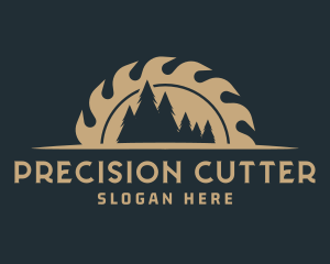 Cutter - Wood Cutter Saw logo design