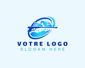 Cleaning - Roofing Power Wash Cleaning logo design
