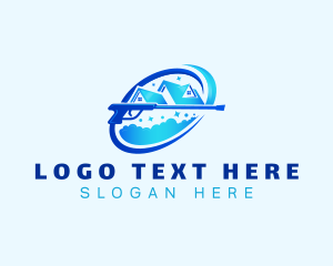Cleaner - Roofing Power Wash Cleaning logo design