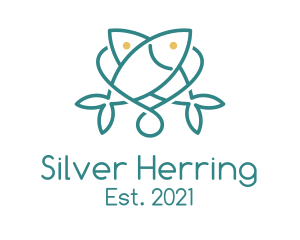 Herring - Green Minimalist Fish logo design
