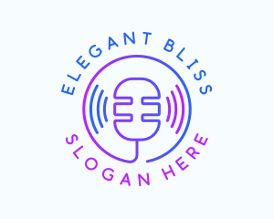 Streaming - Microphone Media Podcast logo design