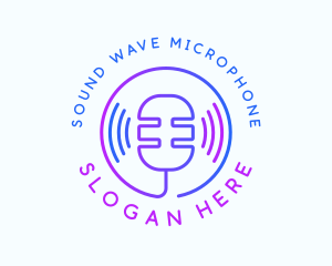 Microphone Media Podcast logo design