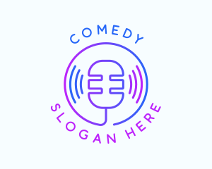 Microphone Media Podcast logo design