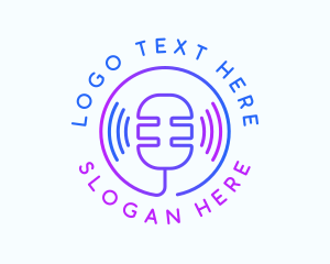 Conversation - Microphone Media Podcast logo design