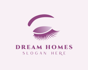 Waxing - Purple Eyelash Cosmetics logo design