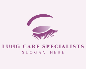 Purple Eyelash Cosmetics logo design