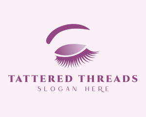 Purple Eyelash Cosmetics logo design