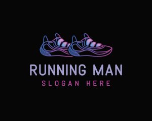 Sneaker - Neon Shoe Runner logo design