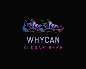 Neon Shoe Runner logo design