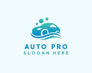 Auto Wash Bubble Cleaning logo design