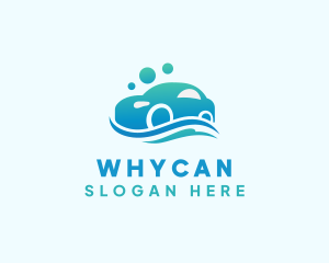 Auto Wash Bubble Cleaning logo design