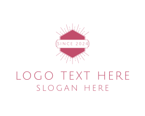 Pink Hexagon - Minimalist Feminine Beauty logo design