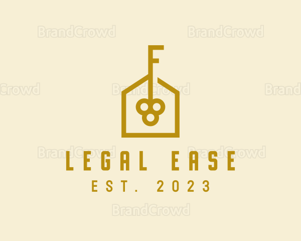 Real Estate Key Letter F Logo