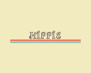 Quirky Retro Hippie logo design