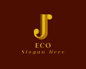 Retro Tailoring Boutique Letter J Logo