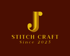 Tailoring - Retro Tailoring Boutique Letter J logo design