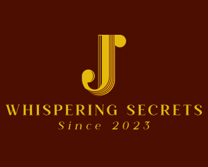 Retro Tailoring Boutique Letter J logo design