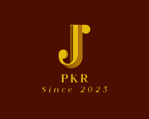 Retro Tailoring Boutique Letter J logo design