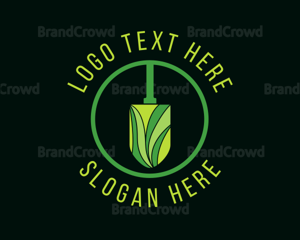 Garden Leaf Shovel Logo